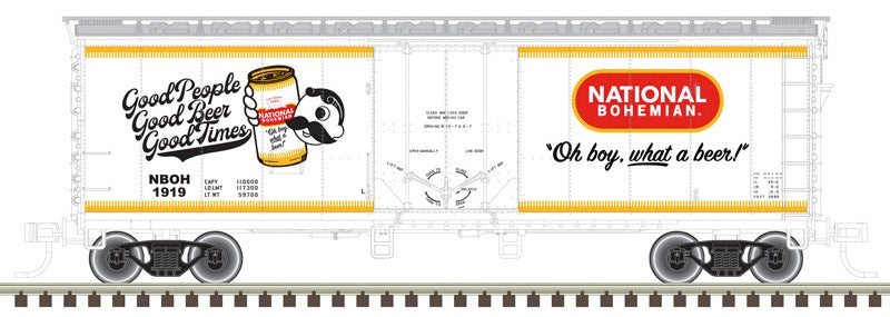 Atlas Trainman HO 40ft plug door box car National Bohemian 1919