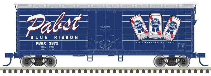 Atlas Trainman HO 40ft plug door box car Pabst Blue Ribbon 1895