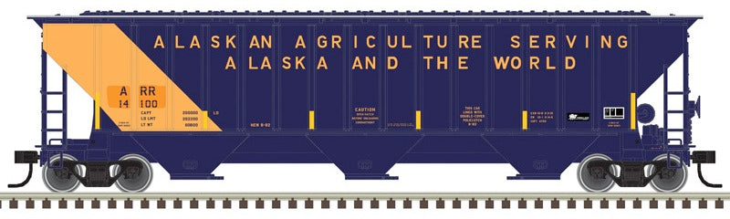 Atlas Trainman HO Thrall 4750 Covered Hopper Alaska Railroad #14101