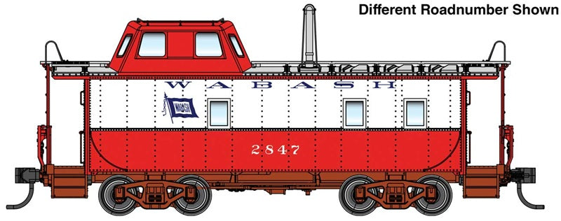 Walthers Proto 103625 HO Scale Wabash Streamlined Caboose, Wabash #2854