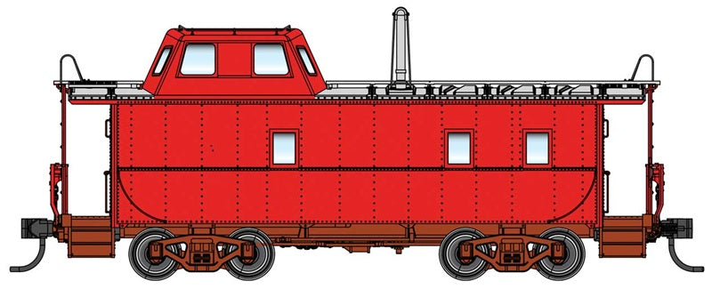 Walthers Proto 103626 HO Scale Wabash Streamlined Caboose, Painted Unlettered