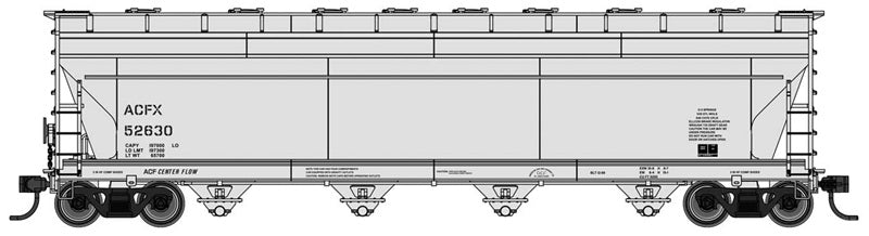 Walthers Mainline 49220 HO Scale ACF 5250 4-Bay Centerflow Covered Hopper, ACFX #52630