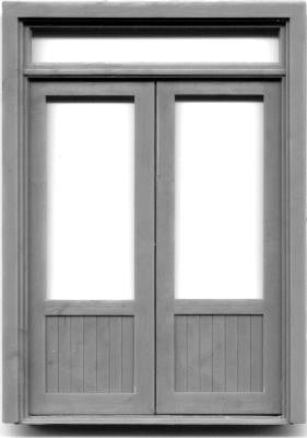 Grandt Line 3916 G Scale 72" Double Door with Window & Transom - pkg(1)