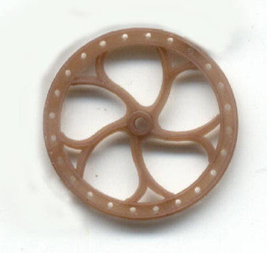 Grandt Line 3921 G Scale 16" Brake Wheel - Brown Delrin - pkg(2)