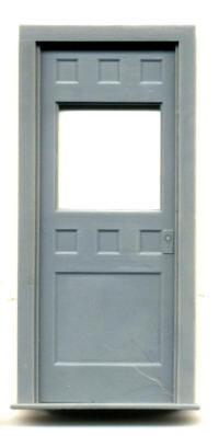 Grandt Line 3935 G Scale 1-5/8" x 3-9/16" Door with Square Window - pkg(1)