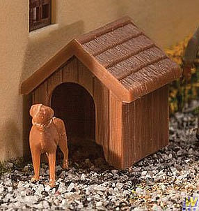 Walthers SceneMaster 4147 HO Scale Dog & Kennel (Doghouse) - Kit