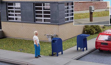 Walthers SceneMaster 4184 HO Scale Roadside Mail Boxes and Mailboxes - Kit