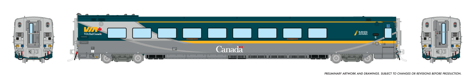 Rapido HO LRC Business Class: VIA Rail - Renaissance: #3456