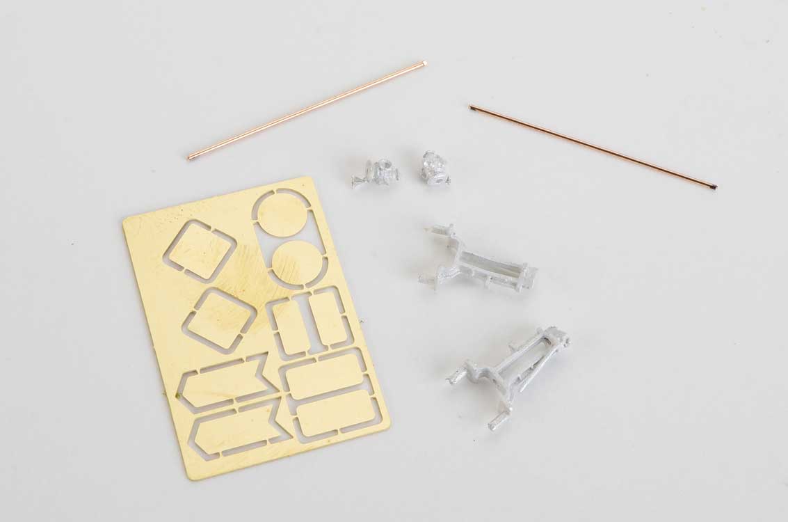 Details West 961 HO Scale Racor 112 Switch Stand with Etched Targets - pkg(2)