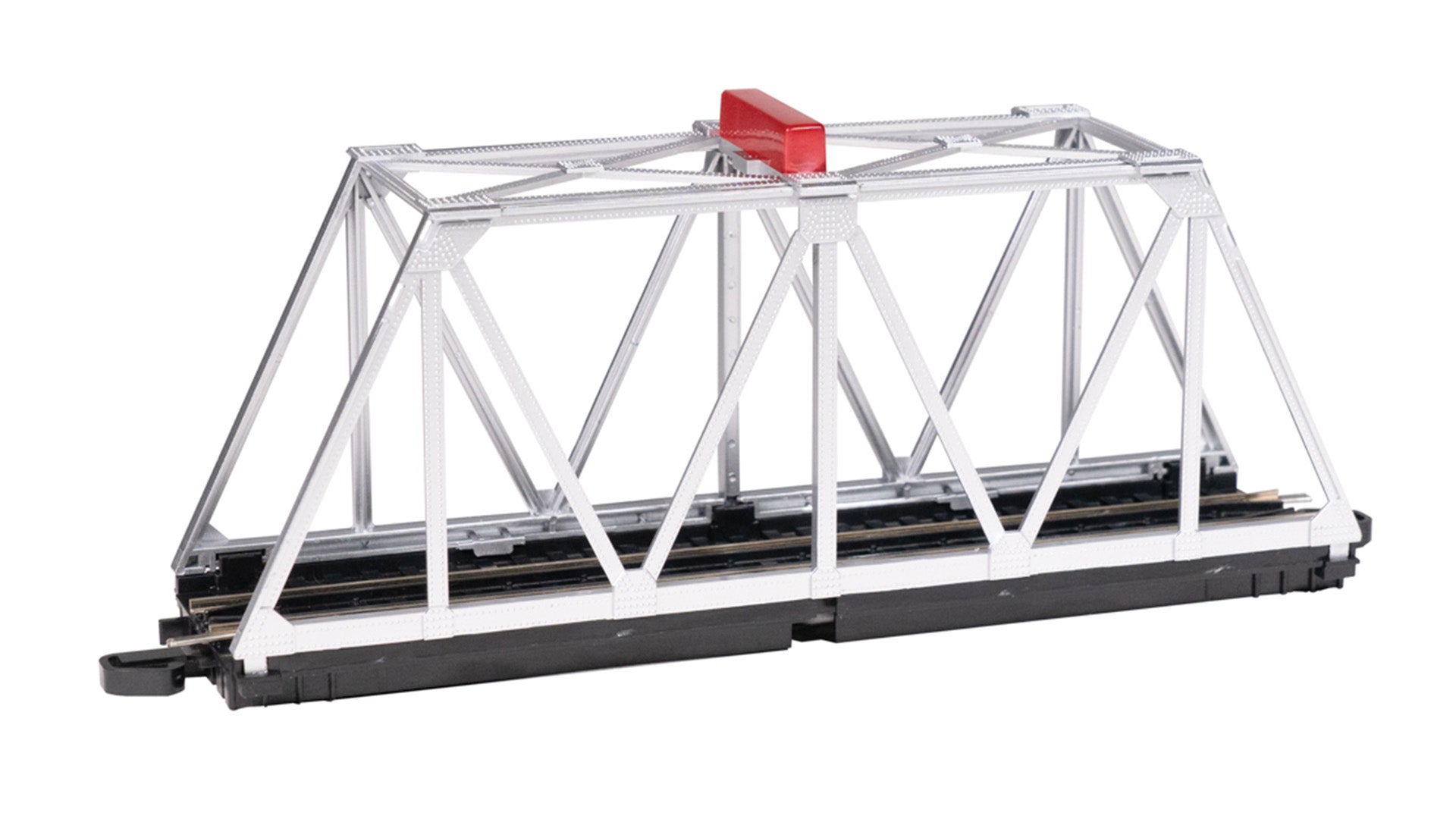 Bachmann 44478 HO Scale EZ-Track Truss Bridge with Blinking Light - Silver
