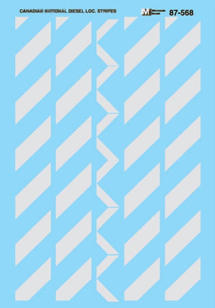 Microscale 60 - 568 N Scale CN Diesel Stripes 1961 - 1992 Waterslide Decals - Oakville Model Trains Depot