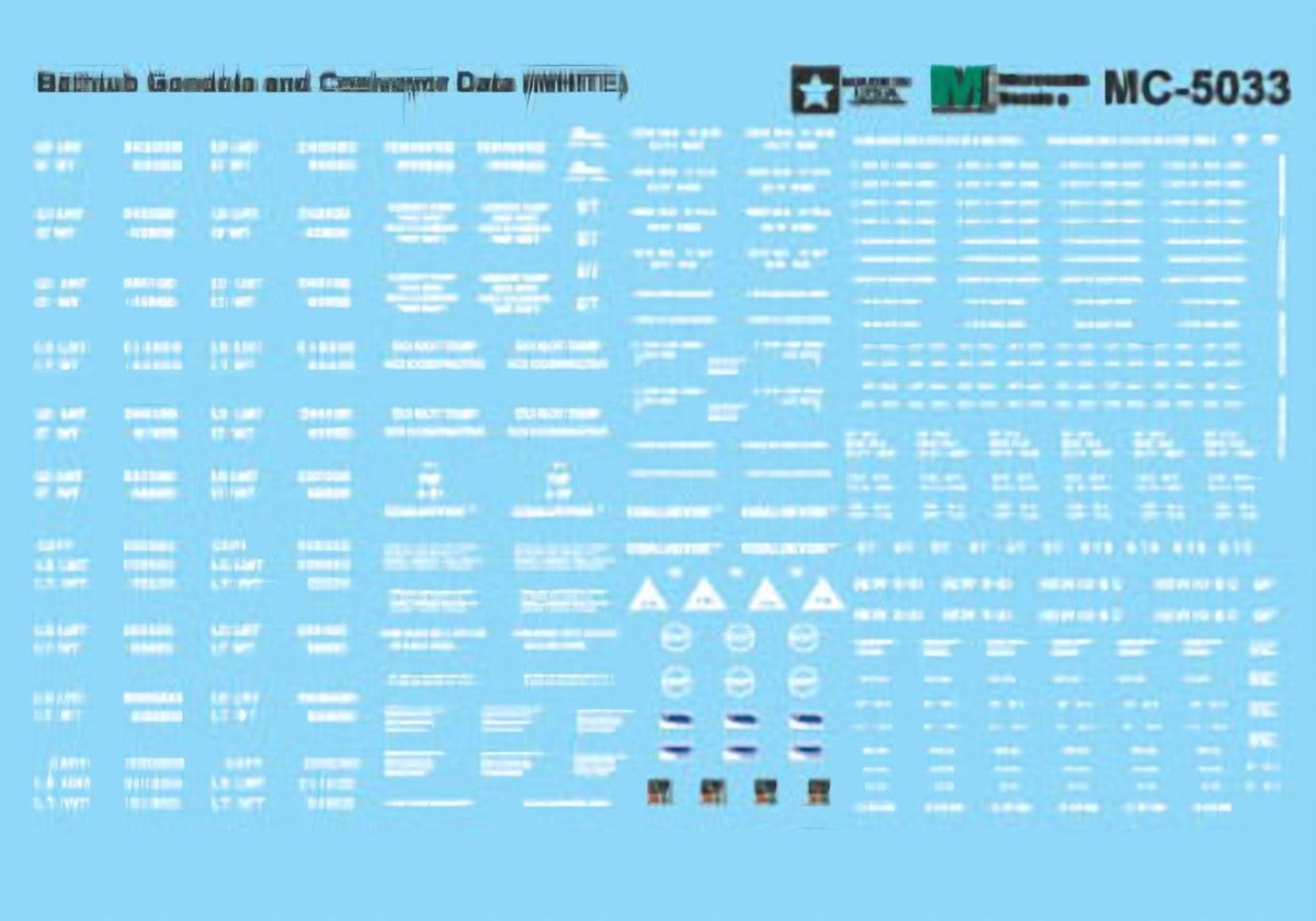 Microscale MC - 5033 HO Scale Bathtub Gondola & Coalveyor Data - White Waterslide Decals - Oakville Model Trains Depot