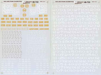Microscale 48-722 O Scale Soo Line Steam Locomotives Waterslide Decals