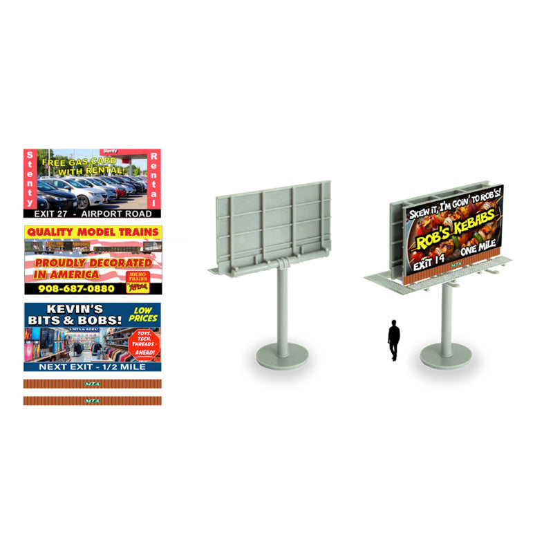 Micro-Trains 499 190 505 N scale Modern Single-Post Billboard #3