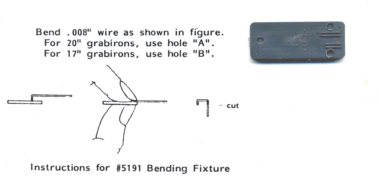 Grandt Line 5191 HO Scale Grab Iron Bending Fixture - pkg(1)