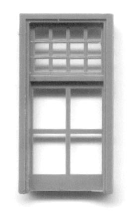 Grandt Line 5209 HO Scale 34" x 67" Single Window, Double Hung, 16-Pane (Yosemite Valley RR Bagby Station) - pkg(6)