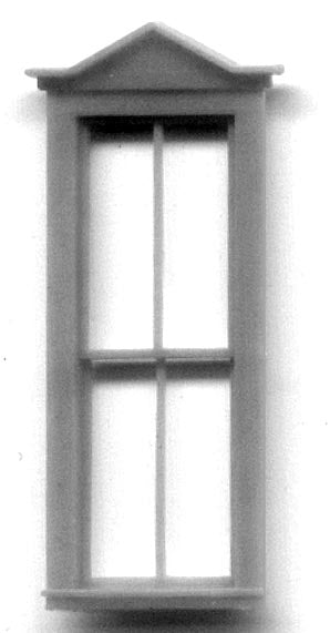 Grandt Line 5234 HO Scale 30" x 86" Peaked Pediment Window - pkg(8)