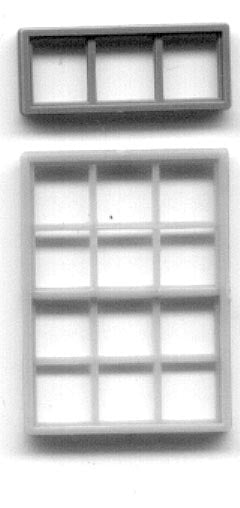 Grandt Line 5245 HO Scale 36" x 56" Window & Transom Set - pkg(4)