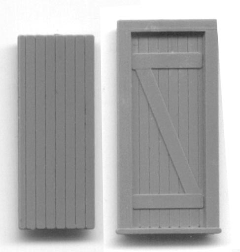 Grandt Line 5293 HO Scale Z-Braced Plank Door & Frame -- 30 x 66" - pkg(2)