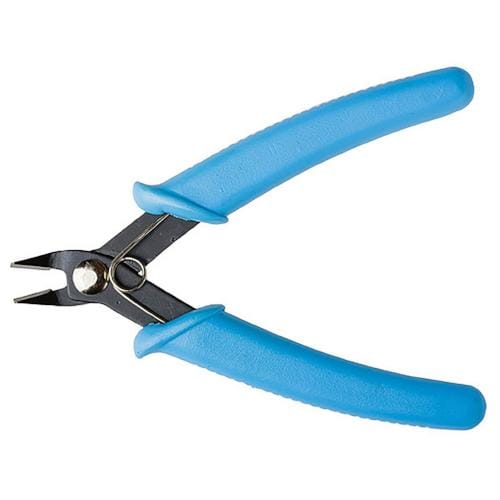 Excel 55594 Sprue Cutter - Spring-Loaded Flush Cut Pliers, Blue Soft Grip