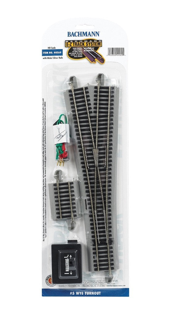 Bachmann 44569 HO Scale EZ-Track #5 Wye/Y Turnout Switch