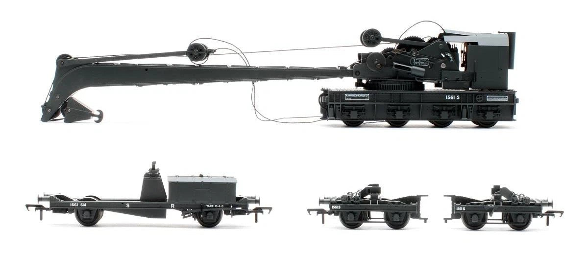 Bachmann 38 - 800 OO Scale Ransomes & Rapier 45 - Ton Steam Breakdown Crane - SR Grey - Oakville Model Trains Depot