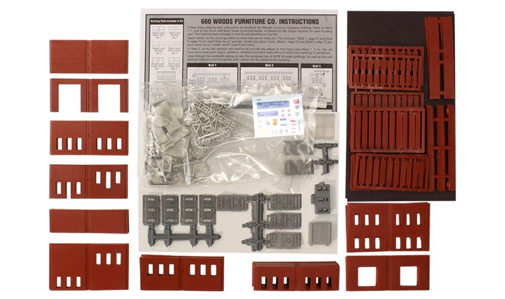 DPM 66000 N Scale Woods Furniture Co. Building Kit (Combined MBS Furniture Showroom) - Oakville Model Trains Depot