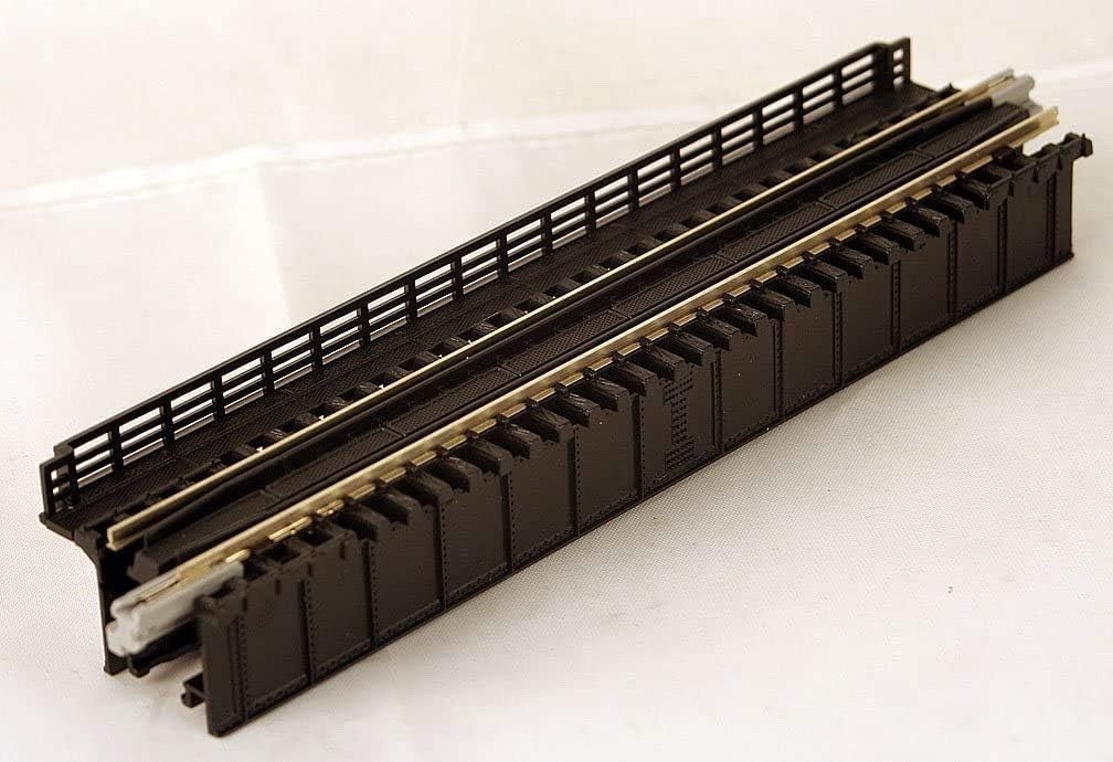 KATO 20 - 464 N Scale Unitrack 186mm (7 - 5/16") Single - Track Deck Plate Girder Bridge - Black - Oakville Model Trains Depot