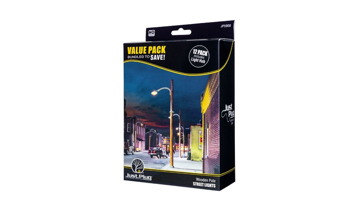 Woodland Scenics JP5900 HO Scale Wooden Pole Value Pack Just Plug - New