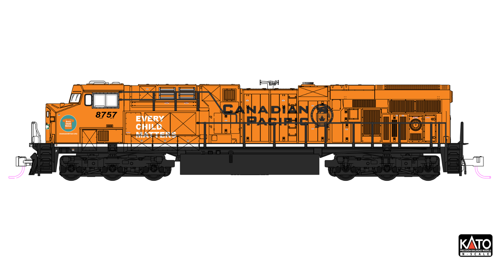 Kato 176-8960-DCC N GE ES44AC Diesel Locomotive CP Every Child Matters#8757 DCC