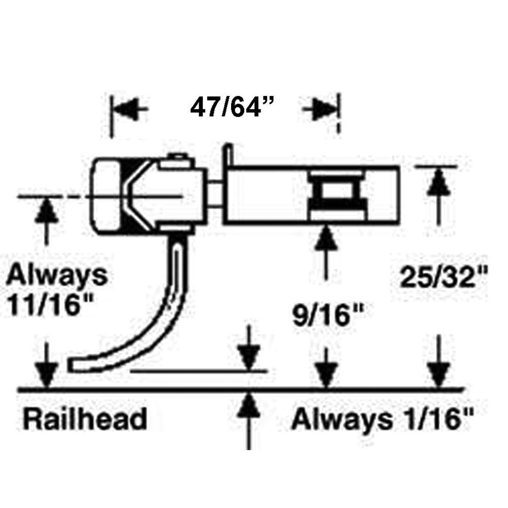 Kadee #806 O Scale Short Centerset Plastic Couplers with Plastic Short Gearboxes