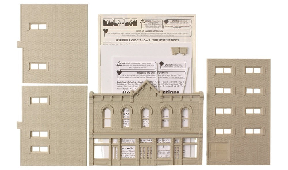 Woodland Scenics DPM 10800 HO Scale Goodfellows Hall Building Kit