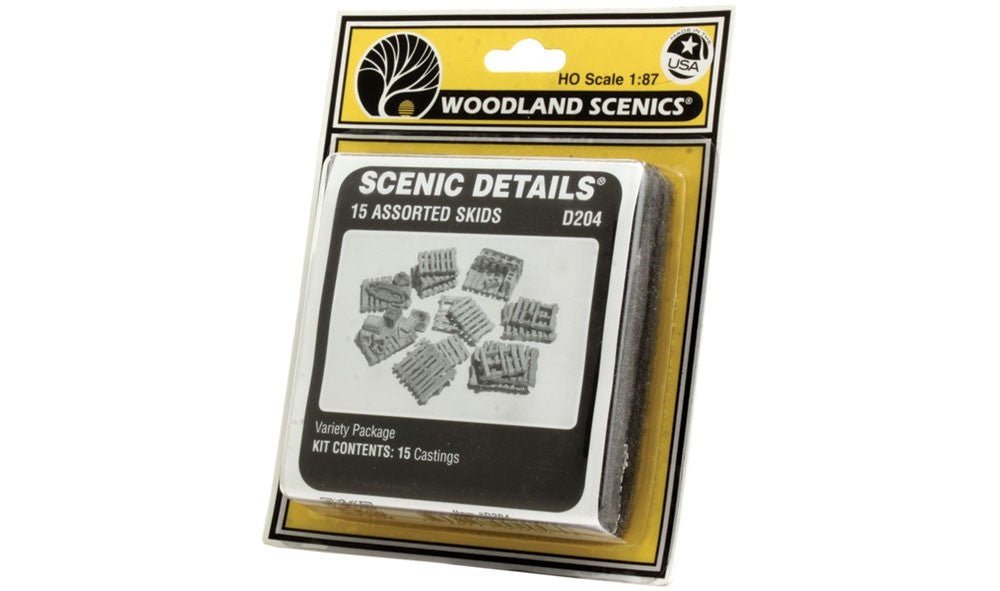Woodland Scenics D204 HO Scale 15 Assorted Skids Kit - Oakville Model Trains Depot