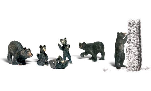 Woodland Scenics A2186 N Scale Black Bears - Oakville Model Trains Depot