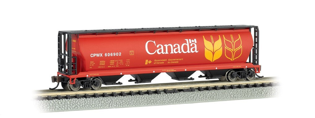 Bachmann 19181 N Scale Canada Grain 4 Bay Cylindrical Grain Hopper #606902 - New
