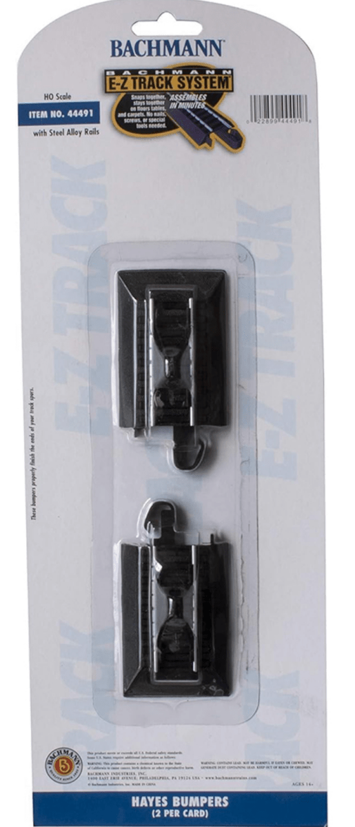 Bachmann 44491 HO Scale E - Z Track Hayes Bumper - 2pcs - Oakville Model Trains Depot