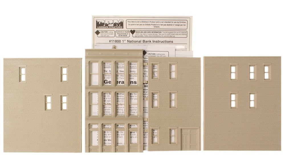 Woodland Scenic DPM 11800 HO Scale 1st National Bank Building Kit
