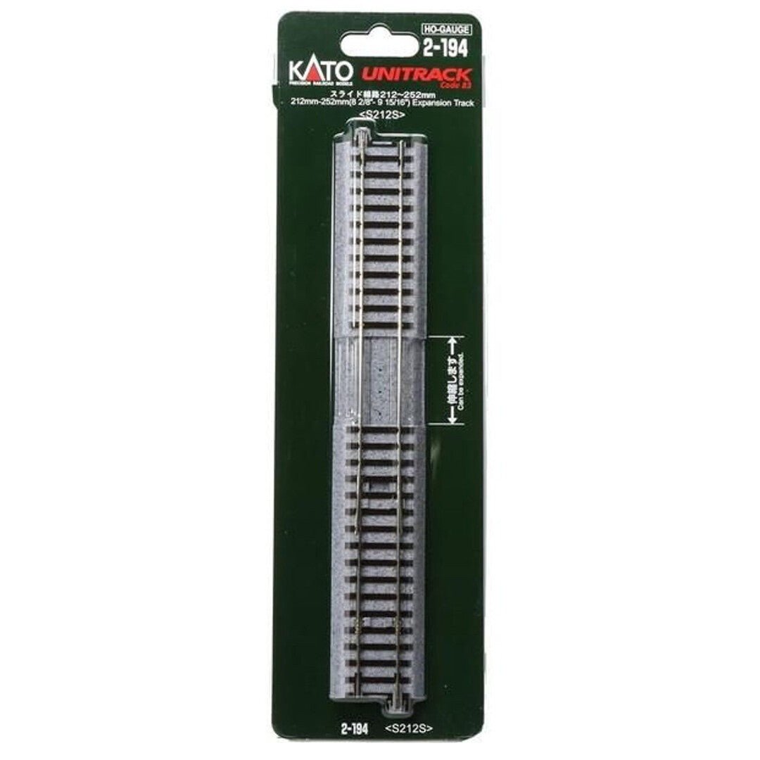 KATO 2 - 194 HO Scale Unitrack 212 - 252mm (8 - 3/8"–9 - 9/10") Expansion Track - Oakville Model Trains Depot