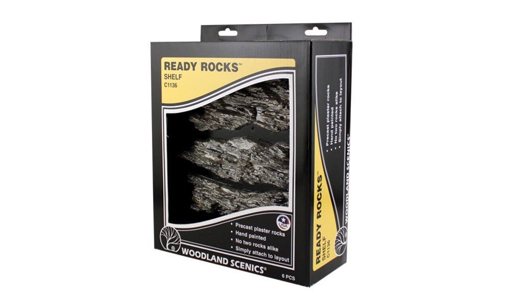 Woodland Scenics 1136 Shelf Ready Rocks 6pcs - Oakville Model Trains Depot