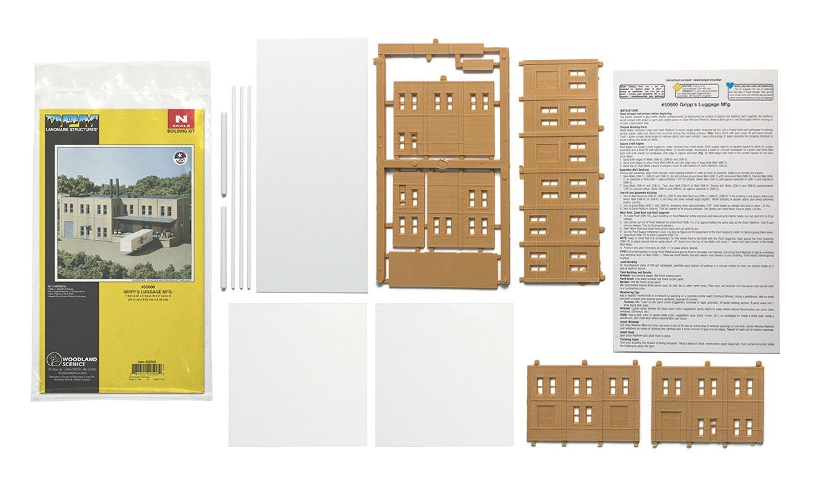Woodland Scenics DPM 50600 N Scale Gripp's Luggage Mfg. Building Kit