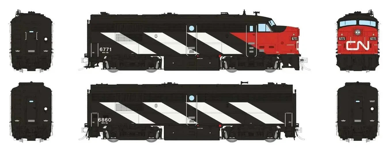 Rapido 21614 HO Scale MLW FPA-4 + FPB-4 Set CN #6792 + #6869 DC/DCC/Sound - New