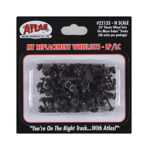 Atlas 22135 N Scale 33" Low Profile Micro Trains Wheelsets - 48pcs - Oakville Model Trains Depot