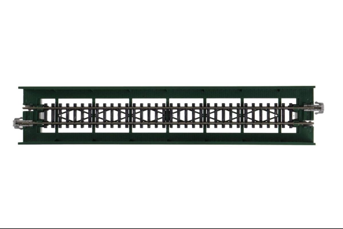 KATO 20 - 451 N Scale Unitrack 186mm (7 - 5/16") Single - Track Plate Girder Bridge - Green - Oakville Model Trains Depot