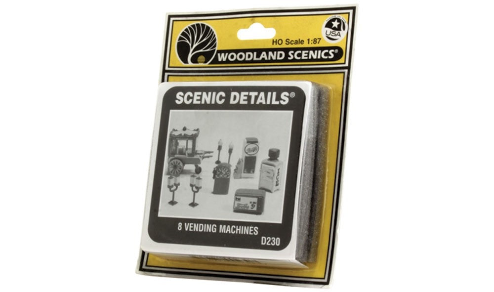 Woodland Scenics D230 HO Scale 8 Vending Machines Kit