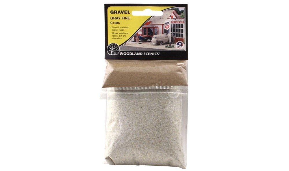 Woodland Scenics C1286 Gravel Gray Fine - Oakville Model Trains Depot
