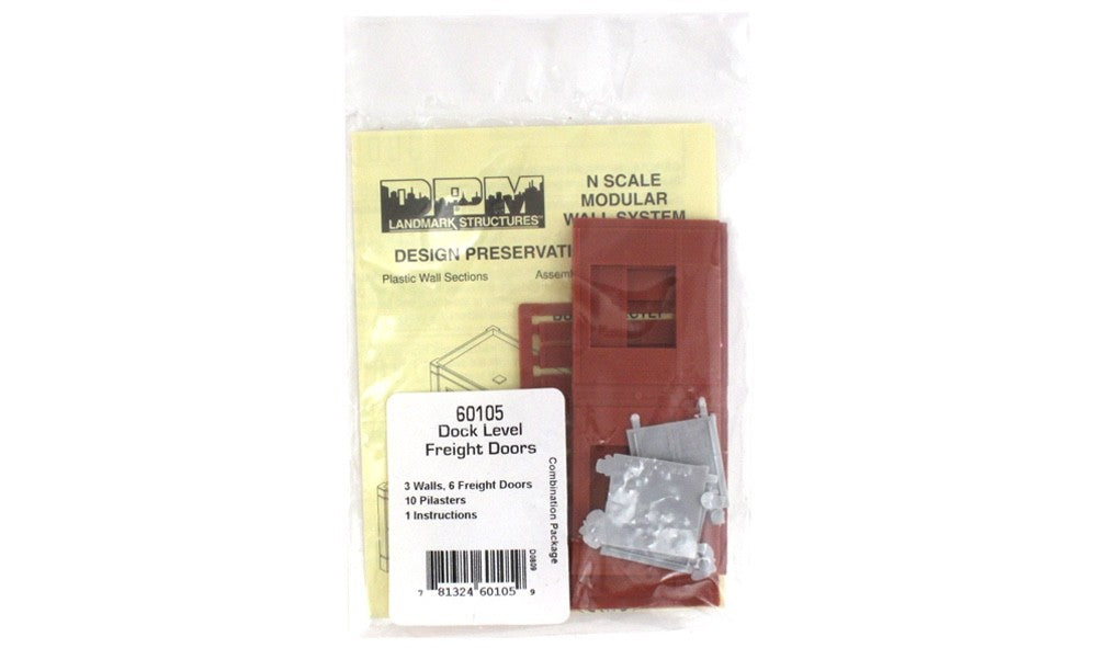 Woodland Scenics DPM 60105 N Scale Dock Level Freight Door Kit