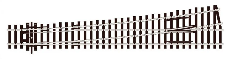Peco SL-89 HO/OO Scale Code 100 Large Radius LH Left Hand Turnout - New