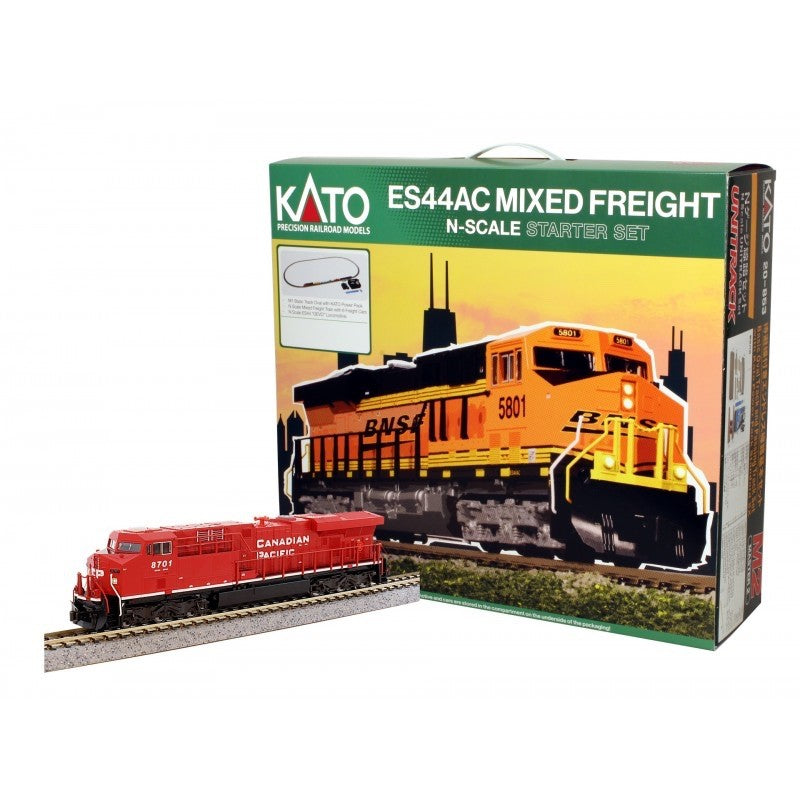 Kato 106-0022 N Scale GE ES44AC Gevo Canadian Pacific Unitrack Starter Set - New