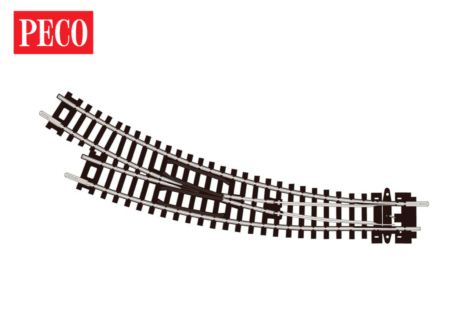Peco ST-44 N Scale Code 80 Curved RH Right Hand Turnout - New