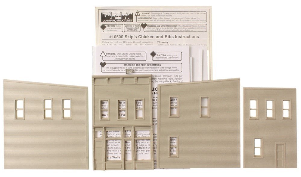 DPM 10500 HO Scale Skip's Chicken and Ribs Building Kit (Roadside Eatery) - Oakville Model Trains Depot